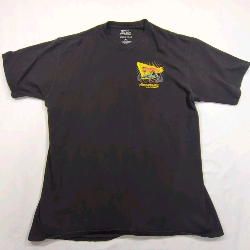 In-N-Out Burger 70th Anniversary T-Shirt Men's Sz Lrg Black Vladimir Kush 2019